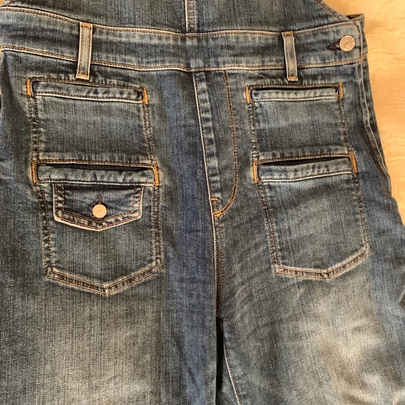 7 For All Mankind Cropped Overalls Large - Picture 12 of 15